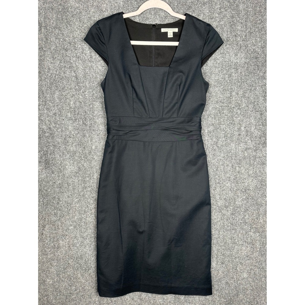 Banana Republic Womens Classic Stretch Sheath Dress Black Size 6 Professional - Picture 3 of 12